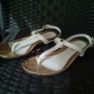 Lauren Ralph Lauren Womens White Thong Sandals 8